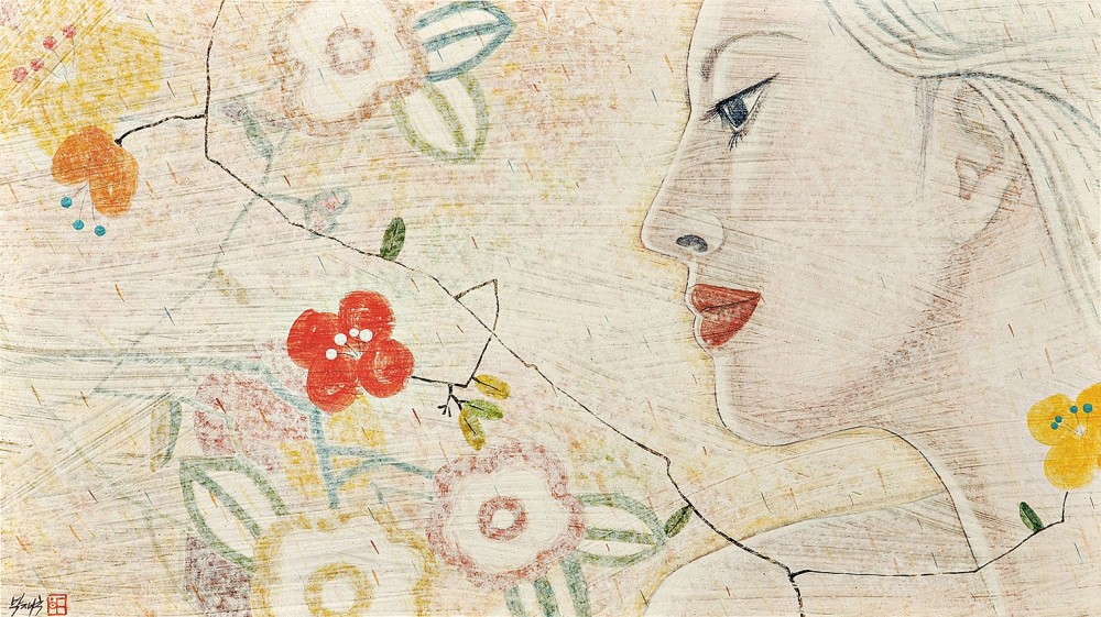 <향기> 혼합토, 점토안료, 1220℃소성, 2013