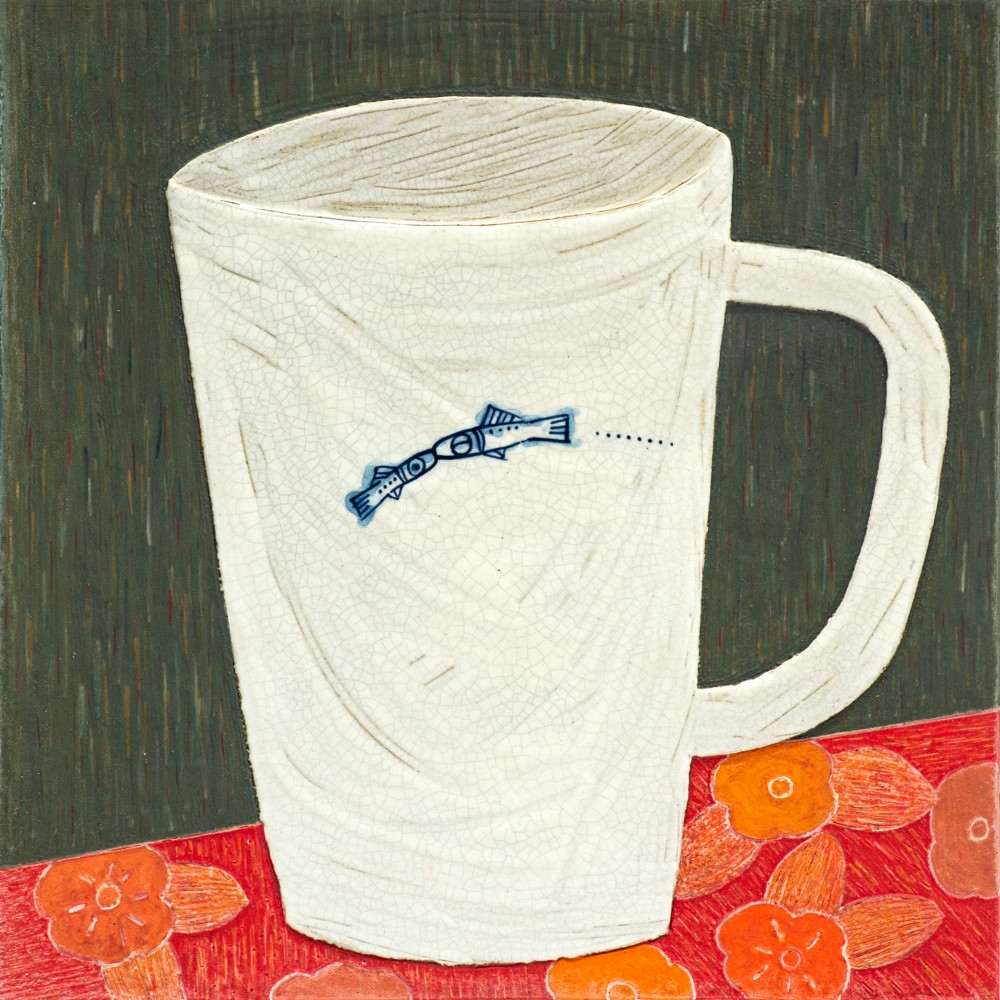 행복이야기 225x225mm 혼합토,점토안료 1230도소성 2020)